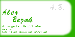 alex bezak business card